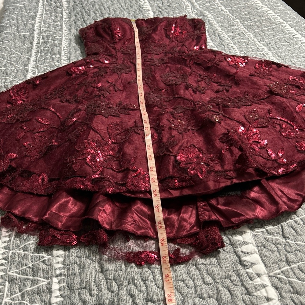 B DARLIN Women’s Lined Lace-up Back SpaghettiStrapMiniDress |Size 9/10 | NWT |D2 - Picture 8 of 12